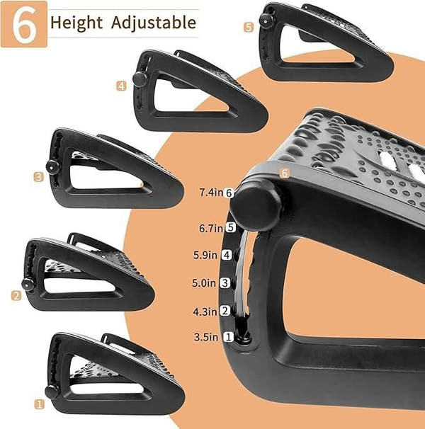 Footrest Massage Stool – Adjustable Comfort for Home & Office