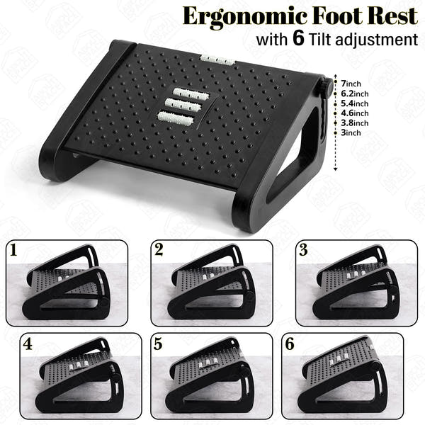Footrest Massage Stool – Adjustable Comfort for Home & Office