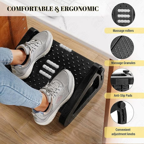 Footrest Massage Stool – Adjustable Comfort for Home & Office