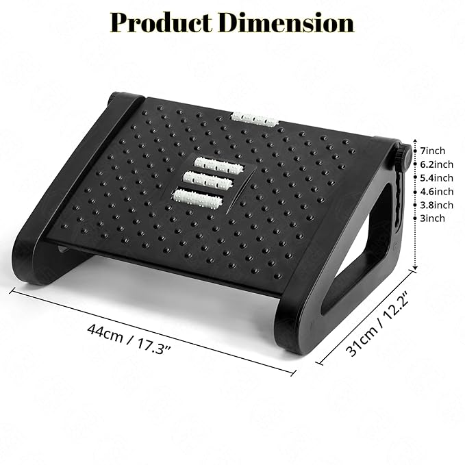 Footrest Massage Stool – Adjustable Comfort for Home & Office