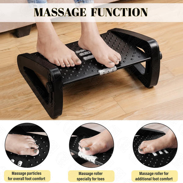 Footrest Massage Stool – Adjustable Comfort for Home & Office